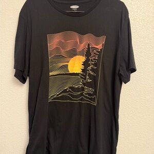Old Navy Black Tee with Vibrant Graphic